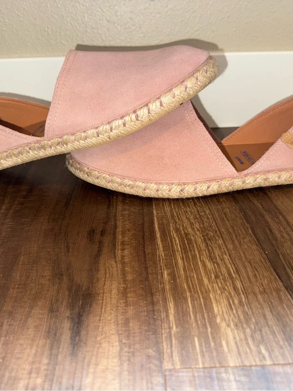 Verbenas Women's Blush Pink Suede Slip-On Espadrille Flats EU 40 US 9-9.5